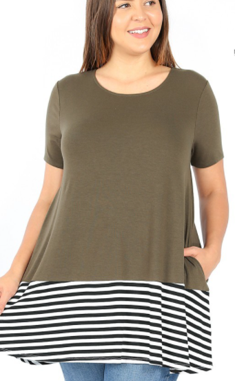 Olive Good Lookin' Top - Plus