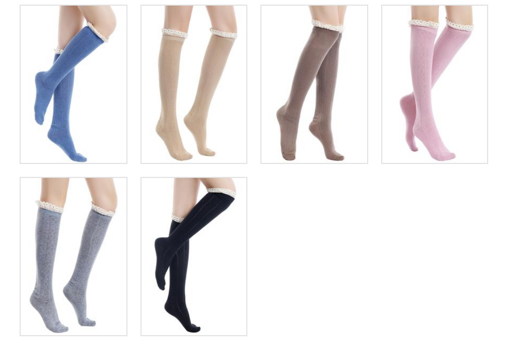 Boot Socks with Lace Trim and a Dash of YeeHaw