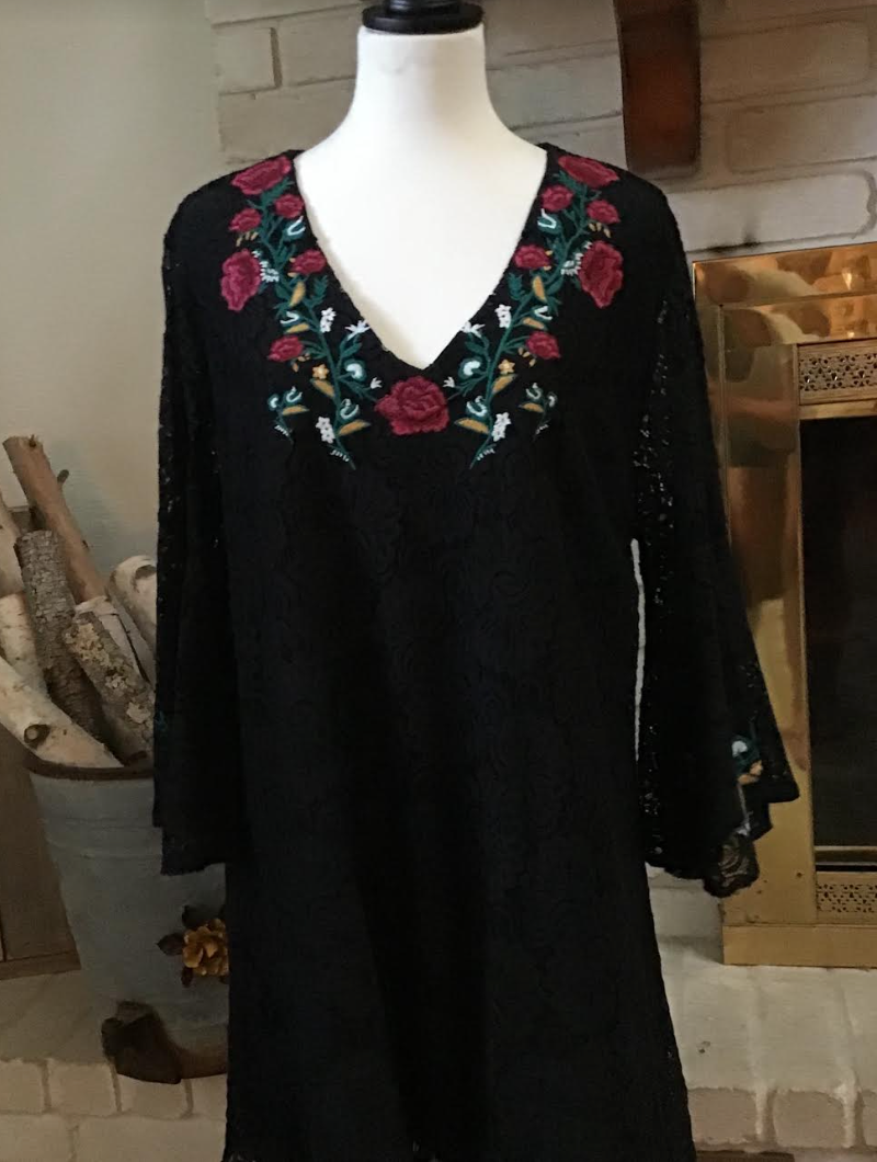 Embroidered Floral Dress