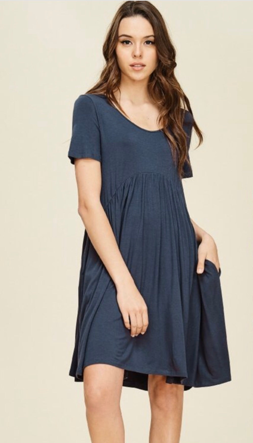 Blue Slate Swing Dress