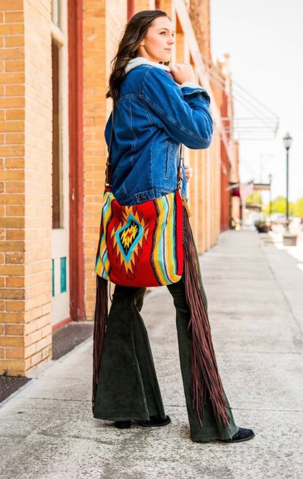 Aztec Tote Bag - Red