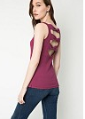 Ribbon Muscle Top in Mauve
