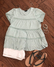 Mint Baby Doll Top